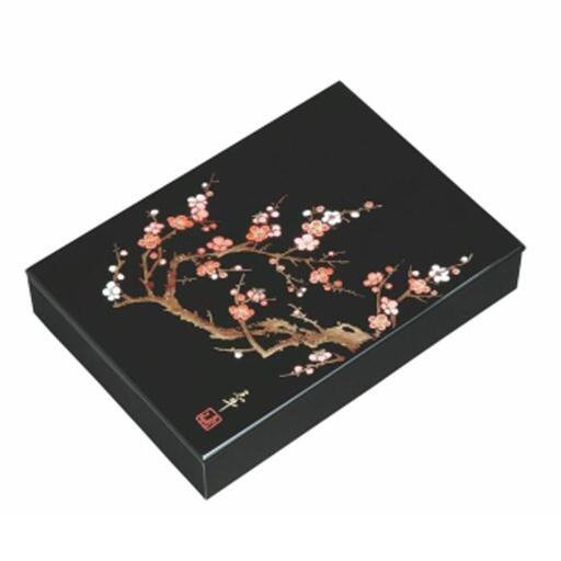 紀州漆器 板蓋手許 文庫 黒 香林 A4サイズ【YG244】