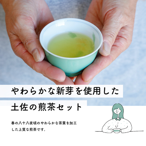 煎茶 茶葉 200gセット｜土佐霧山茶 かぶせ茶ブレンド 国産 緑茶 リーフタイプ