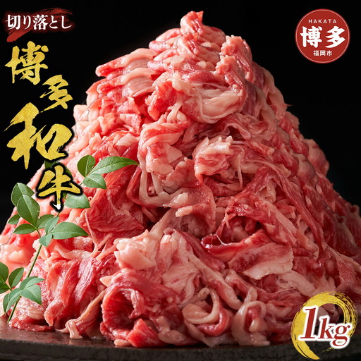 博多和牛 切り落とし 1kg（500g×2パック） | ふるさと納税 肉 牛肉 切り落とし 肩 バラ 牛 お肉 九州産 黒毛和牛 博多和牛 ふるさと納税 牛肉 赤身 すき焼き 焼き肉 焼肉 人気 A5ランク 贈り物 プレゼント ギフト 冷凍 小分け 福岡県 福岡市 送料無料
