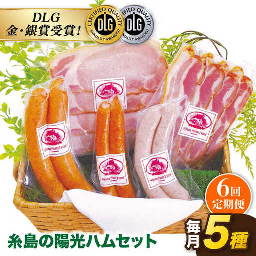 【 全6回 定期便 】  糸島 の 陽光 ハム / ウインナー セット 4《糸島》 【志摩スモークハウス】 [AOA018]
