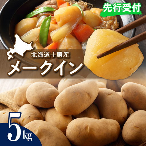 【2026年9月下旬より配送予定】北海道十勝芽室町じゃがいも メークイン 5kg 芋 ジャガイモ 産地直送 数量限定 ポテト 芋 お芋 イモ いも 新鮮 カレー シチュー グラタン おでん チーズ じゃがバター 焼肉 美味しさに 訳あり me002-002-26c