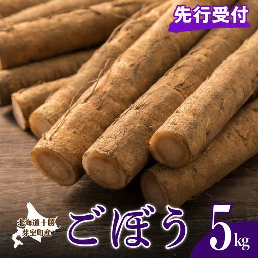 【先行受付】【2026年10月より配送予定】北海道十勝芽室町 愛菜屋のめむろごぼう5kg きんぴら 炊き込みご飯 お取り寄せ 送料無料  野菜 ごぼう ゴボウ  me002-006c 