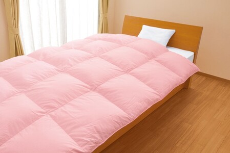 抗菌防臭加工付き羽毛使用　羽毛掛けふとん　ホワイトグースダウン95％　シングル [寝具 掛け布団 布団 ケントハウス]  ピンク