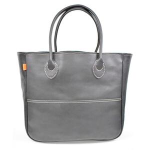栃木レザー使用｜ソフトな手触り 本革 A4も入る大容量 本革トートバッグ｜Tote bag 03 L｜ブラック｜minca（全6色）