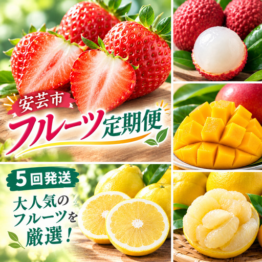 ＜5回定期便＞高知ブランドの旬のフルーツ定期便｜いちご 文旦 小夏 マンゴー ライチ【ZZ002】