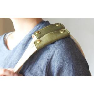 栃木レザー使用|バッグの本革持ち手カバー 2個セット|Handle cover|オリーブ|minca(全7色)