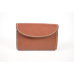【minca】栃木レザーの三つ折り財布 ミドルサイズ ハンドステッチ滑らかな手触り/Middle wallet 01/チョコ　518【雑貨 ファッション 人気 おすすめ 】