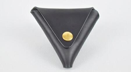 【minca】 栃木レザーの三角コインケース小 小銭入れ コンパクト 小さめ/Coin purse 01/ブラック　469【雑貨 ファッション 人気 おすすめ 】