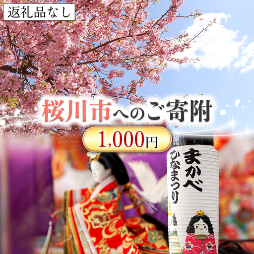 [返礼品なし]桜川市へのご寄附1,000円[BR004sa]