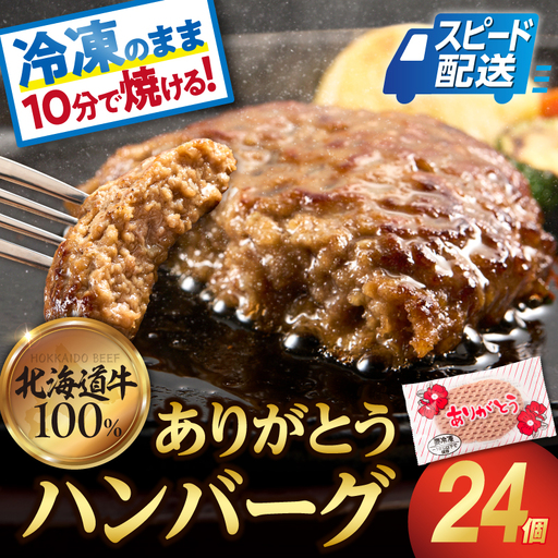 高評価★4.8 牛100% 無添加 ハンバーグ 個包装 24個  ビーフハンバーグ