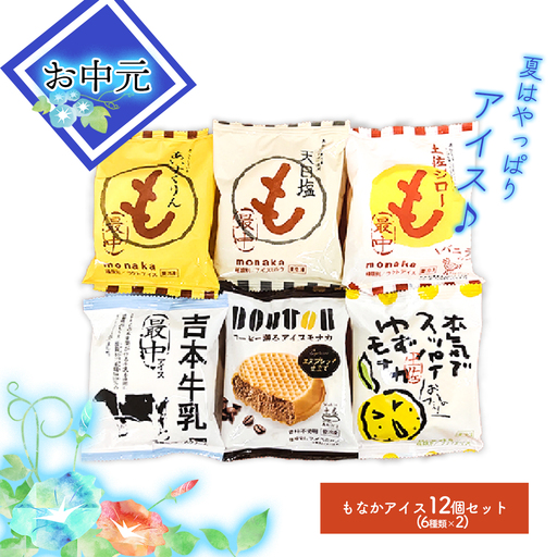 ★お中元★高知アイスの「もなかアイス」12個セット（6種類×２）