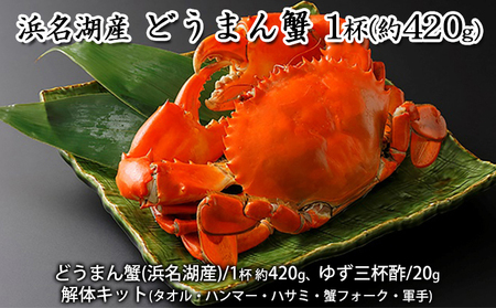 浜名湖産 どうまん蟹 1杯（約420g）【配送不可：離島】 濃厚 甘い 独特 磯の香り 極上 蟹味噌 トゲ 真空パック お手軽 解体 キット ボイル 
