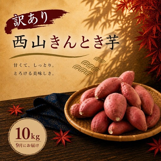 さつまいも 9月お届け 西山きんとき芋 サツマイモ 訳あり 10kg