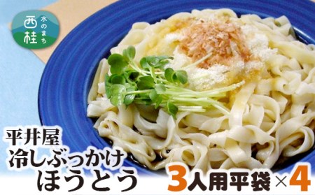 No.245 冷しぶっかけほうとう3人用平袋×4パック【n0245_hir_A】