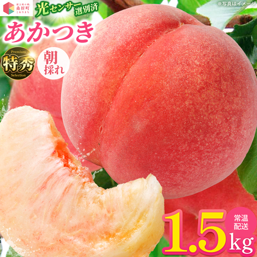 もも【あかつき・2026年産】特秀1.5kg「献上桃の郷ブランド品」桑折町産　JAふくしま未来　桃　献上桃の郷　【07301-0136】