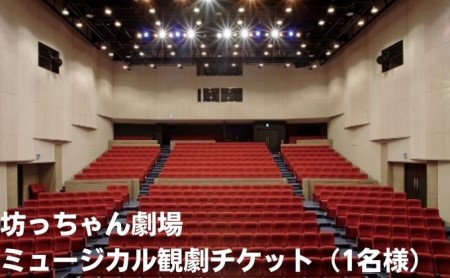 観劇チケット 坊っちゃん劇場 ミュージカル 観劇チケット[1名]