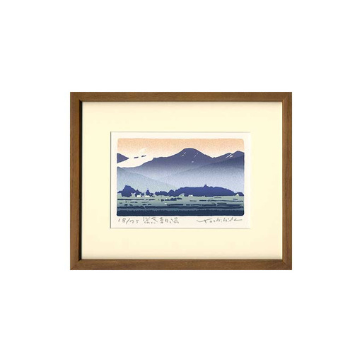 福本吉秀版画「常念朝陽」 ｜ 安曇野SKY版画工房