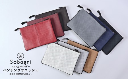 パンチングサコッシュ ファッション カバン バッグ  レッド