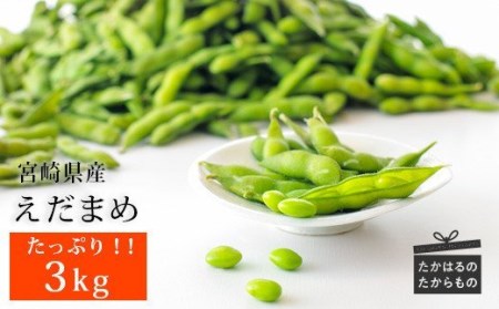 宮崎県産『冷凍えだまめ(3kg)』 自社農場生産の枝豆 時短調理につながる冷凍野菜 [国産 九州産 おつまみ お料理 自然解凍 加熱不要 10000円以下]