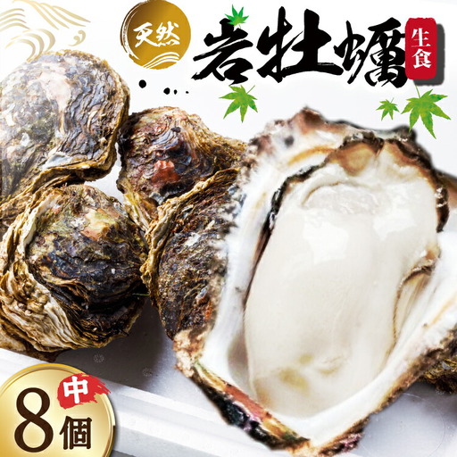 【期間限定発送】 ヨコタ礁 天然 岩牡蠣 生食用 中 8個