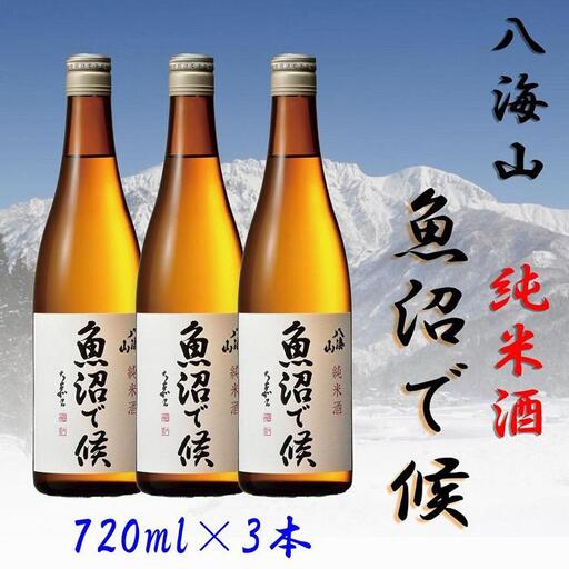 【魚沼地域限定】純米酒 八海山「魚沼で候」720ml×3(化粧箱付き) | 八海山