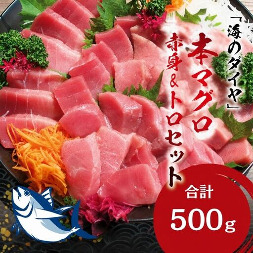 本マグロ（養殖）トロ＆赤身セット 500g 【1ヶ月以内に発送】 高級 クロマグロ  中トロ 中とろ  まぐろ マグロ 鮪 刺身 赤身 柵 じゃばらまぐろ 本マグロ 本鮪【nks110D】
