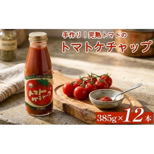 【めぐみ会】トマトケチャップ 12本セット 完熟トマト 手作り