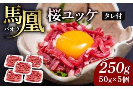 馬肉 ユッケ 馬凰（ばおう）旨味溢れる 桜ユッケ 計250g（50g×5パック）