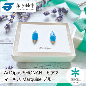 ピアス 陶磁器 Artopus.SHONAN 湘南 ピアス【マーキス ブルー】