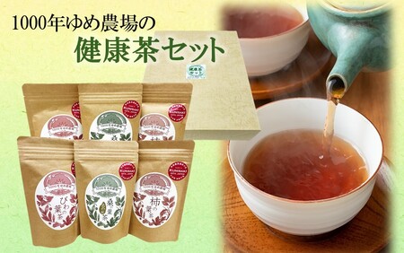 国東産 4種のノンカフェイン健康茶飲み比べセット(箱入り) 桑の葉茶・桑の葉玄米茶・びわの葉茶×2・柿の葉茶×2 計6袋・60包_1986R