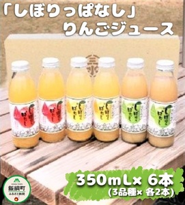「 いろどり 」 しぼりっぱなしりんごジュース [ 3種 ] 350mL × 6本 ( 3種 × 2本ずつ ) 沖縄県への配送不可 特別栽培りんご使用 アップルファームさみず 長野県 飯綱町 [0452]