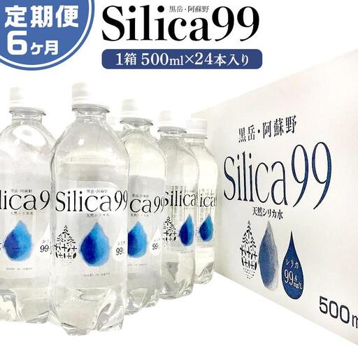 ＜６ヶ月連続お届け 定期便＞天然炭酸水Silica99　500ml×24本