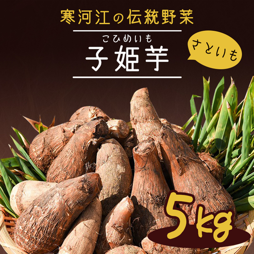 令和8年産 やまがた伝統野菜 「子姫芋（里芋）」5kg《土付き》 2026年産 山形県産 【2026年11月中旬頃～2027年3月頃発送予定】　018-B-MM038