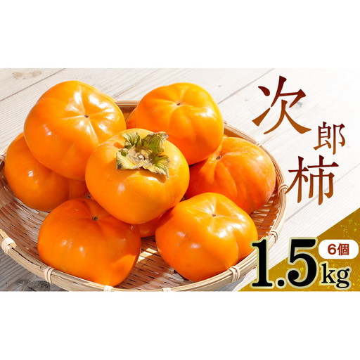 [2026年11月中旬より順次発送][秋の味覚]幻の柿 次郎柿!木成り完熟の逸品6個入り(1.5kg) 果物 フルーツ かき 冬の味覚 産地直送 静岡県産 浜松市産 ギフト