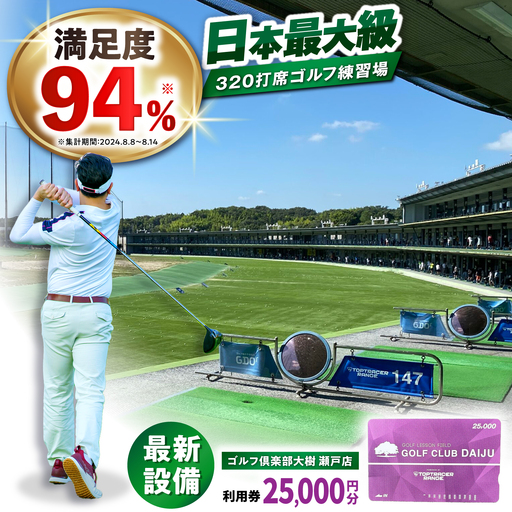 ゴルフ場 施設利用券 25,000円分[BBEC003]ゴルフ倶楽部大樹瀬戸店