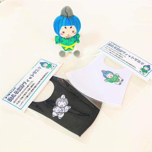 みづまろくん「ミニぬいぐるみ+立体マスク黒白2枚」 / ご当地キャラクター ご当地 キャラ マスコットキャラクター マスコット ゆるキャラ キャラクターグッズ オリジナル 応援 地域応援 かわいい 可愛い 癒し 癒やし みづまろくん 大阪府 No.103