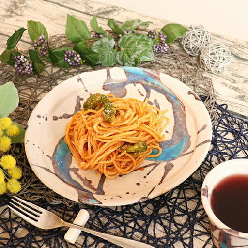信楽焼 碧水パスタ皿 ワンプレート皿 (168575-40037429)