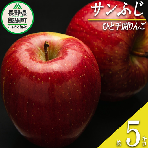 [ ひと手間りんご ] りんご サンふじ 5kg 2026年12月中旬頃から2026年12月下旬頃まで順次発送予定 ふるさと振興公社 リンゴ 林檎 長野県 飯綱町 [1433]
