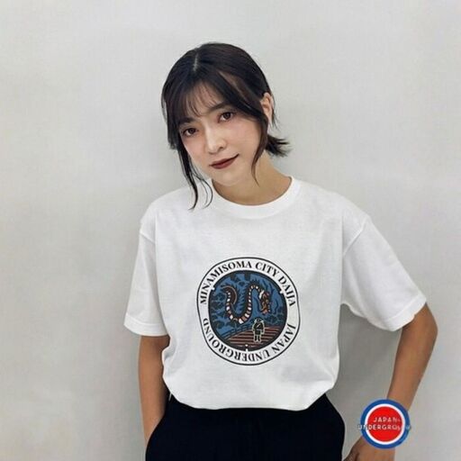 マンホールTシャツ 白 XLサイズ | Tシャツ 福島県