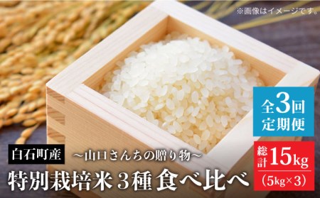 先行予約 3回定期便 令和8年産 3種食べ比べ！ 各回5kg（白米） / 白米 2027年1月～発送  [IAS014]