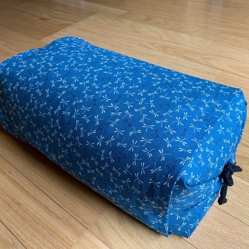 天然そば枕 青 カバー付き 枕