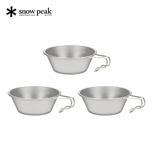 スノーピーク ステンレス シェラカップ 3個セット Snow Peak 