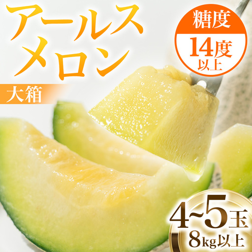 【2026年8月下旬発送開始】 季節 限定 ！甘さ満点 アールスメロン 大箱 （ 4〜5玉 ） 果物 フルーツ 農家直送 産直 青肉メロン 特産品 マスクメロン メロン くだもの 茨城 [BC046sa]
