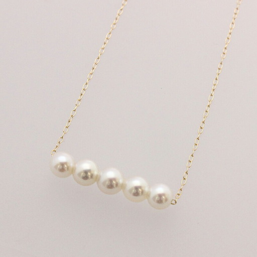 パール 5粒ネックレスYamashita-Pearl4.5-5.5mm パール A180-021006