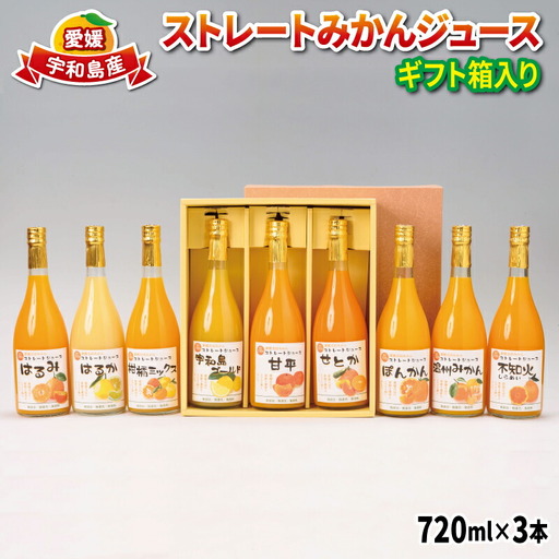 みかんジュース (720ml×3本) │ ストレート みかんジュース みずき H012-074002