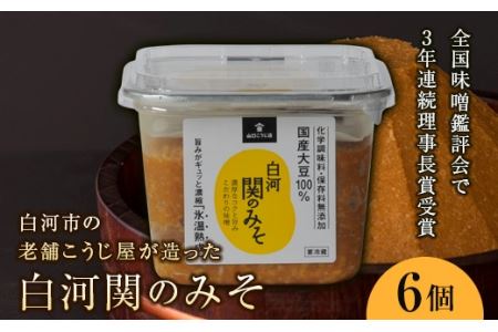 白河関のみそ 6個セット F21R-087