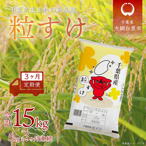 [3ヶ月定期便] 令和7年産 千葉県産「粒すけ」5kg×3ヶ月連続 計15kg / どっちのふるさと TV フジテレビ 粒すけ 令和5年産粒すけ 千葉県産粒すけ