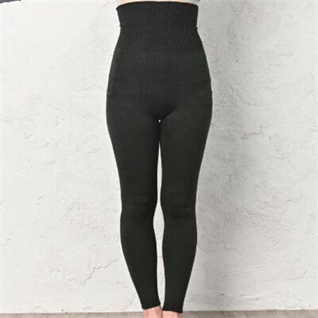 日本製 シルク あったか レギンス 9分丈 腹巻きパンツ 無縫製 ブラック (637-7550)_装飾品・工芸品  服飾小物 _【1256160】