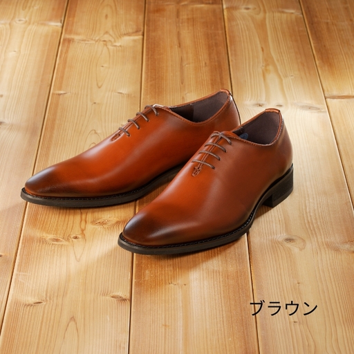 【匠の靴】超軽量＆履き心地抜群な本革ビジネスシューズAF-02(サイズ：26.5cm、カラー：ブラウン)_0019-002-T03-2-5