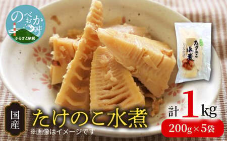 たけのこ水煮 200g×5袋 計1kg 国産 小分け パック 簡単調理 常温 グルメ 食品 食べ物 野菜 山の幸 山菜 株式会社大久保商店 宮崎県 延岡市 お取り寄せ 送料無料N067-YA1104